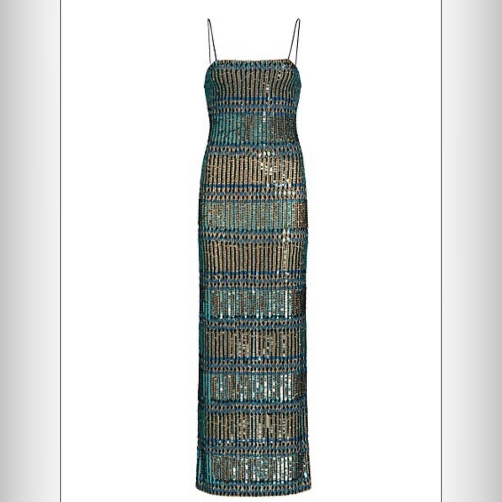Alice and Olivia Fifi Embellished Maxi Dress size 4